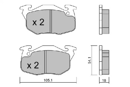 Комплект тормозных колодок (AISIN: BPPE-1013)